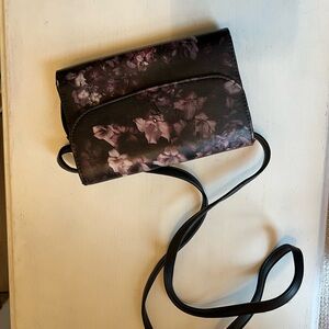 Floral Black Crossbody Bag